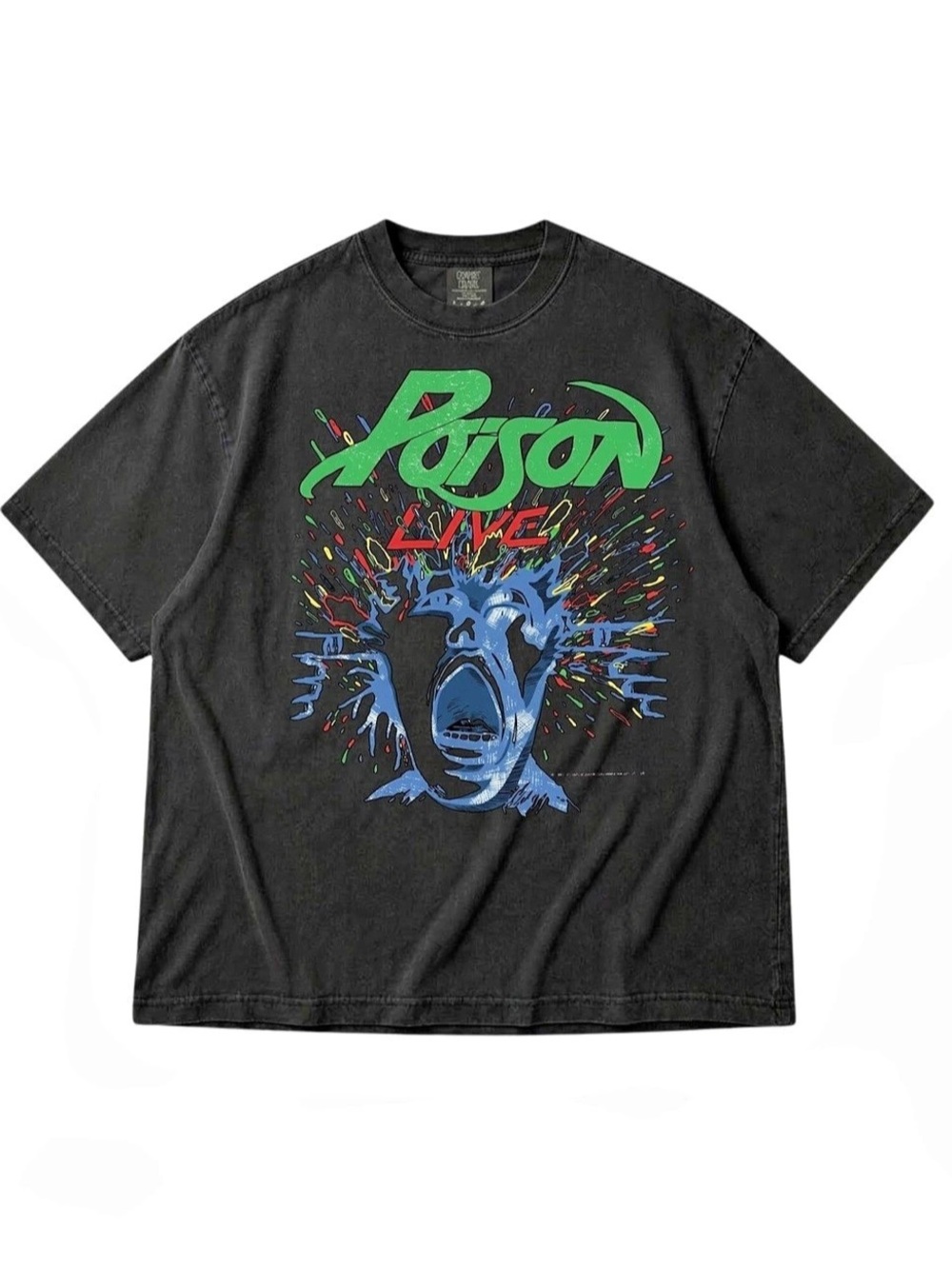 Poison Poison Live Tour T-Shirt Live Tour Graphic Tee in Black